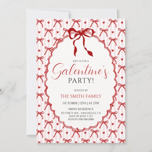 Galentine's Party Mädchen Einladung (Vorderseite)