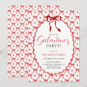 Galentine's Party Mädchen Einladung (Vorne/Hinten)