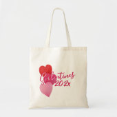 Galentines Party Memento with 3 Hearts Tragetasche (Vorne)
