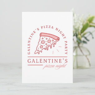 Galentines Pizza Party Girls Valentines Ästhetik Einladung