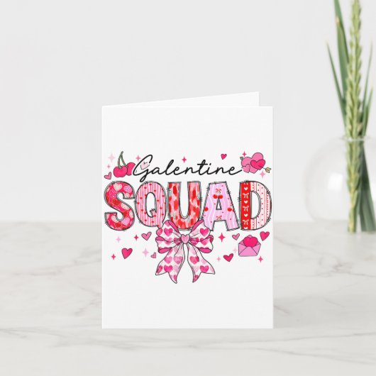 Galentines Tag Frauen Galentines Squad Lustiger Va Karte (Vorderseite)