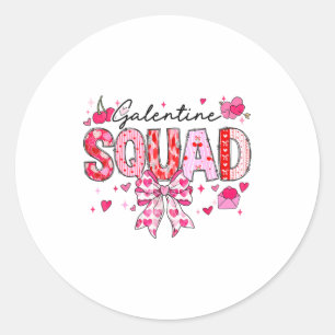 Galentines Tag Frauen Galentines Squad Lustiger Va Runder Aufkleber