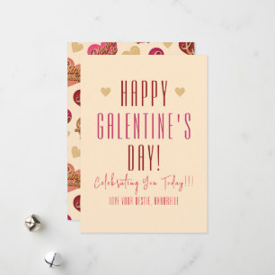 Galentine's Tag, Herzen und Worte, Valentinstag Feiertagskarte