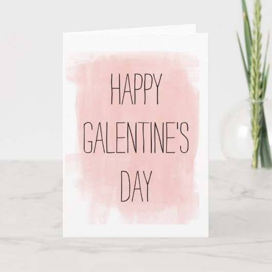 Galentines TagesAquarell-Karte Feiertagskarte (Vorderseite)