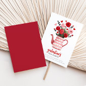 Galentine's Tea Party Teapot Floral  Einladung