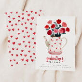 Galentine's Tea Party Teapot Floral  Invitation Einladung