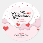 Galentine's Thank You Runder Aufkleber (Vorderseite)