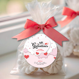 Galentine's Thank You Runder Aufkleber