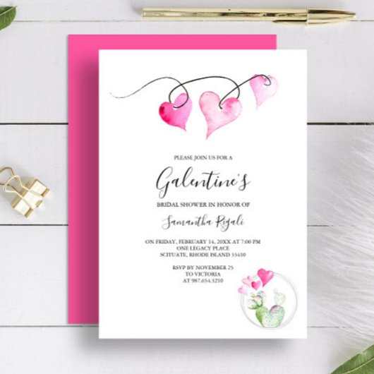 Galentines Themed Brautparty Einladung