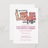 GALENTINES VALENTINE'S DAY KAFFEE CUPS UND SÜSSIGK EINLADUNG (Vorne/Hinten)