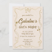 Galentinische Mädchennacht Einladung (Vorderseite)