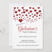 Galentinische Nachtzelebration-Party Einladung (Vorderseite)