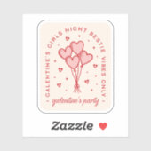 Galentinische Party-Valentinen befassen sich mit b Aufkleber (Blatt)