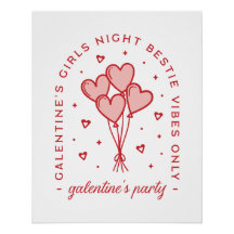 Galentinische Party-Valentinen bestie coquette