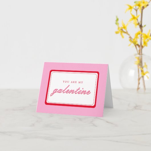 Galentinische Valentinkarte Karte (Gelbe Blume)