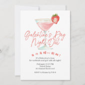 Galentin's Day Girls Night Out Pink Cocktail Party Einladung (Vorderseite)