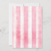 Galentin's Day Night Out Coquette Pink Stripe Cute Einladung (Rückseite)