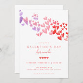 Galentinstag Brunch Einladung Girls Valentinstag (Vorne/Hinten)