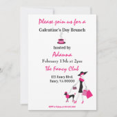 Galentinstag Brunch Extravagant Einladung (Vorderseite)