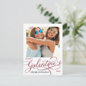 Galentinstag des modernen Fotos Postkarte (Stehend Vorderseite)