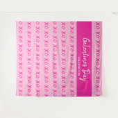 Galentinstag Feier Rosa XOXO Muster Wandteppich (Vorderseite (Horizontal))