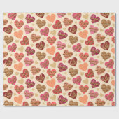 Galentinstag, Herz und Worte, Valentin Geschenkpapier (Flach)