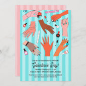 Galentinstag im Nagelsalon Einladung (Vorne/Hinten)