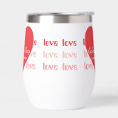 Galentinstag Personalisiert Rosa und Rotes Herz (Links)