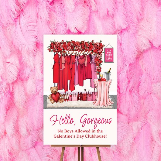 Galentinstag *Willkommensschild NUR* Poster