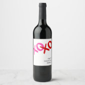 Galentinstag XOXO Hugs und Kisses Gal Pal Weinetikett (Vorderseite)