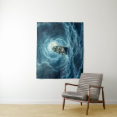 Galeon Schiff Sturm mondbeleuchtete Ozeanreise Wandteppich (Beispiel)