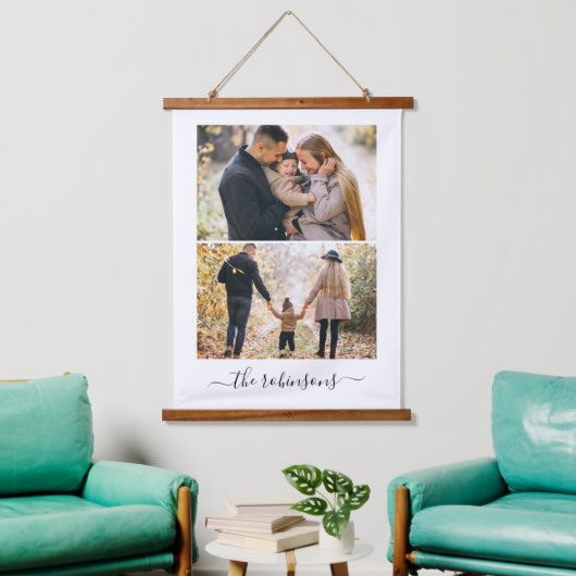 Galerie 2 Personalisiertes Foto Wandteppich Mit Holzrahmen (Wohnzimmer)