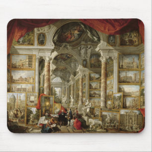 Galerie mit Ansichten von modernem Rom, 1759 Mousepad
