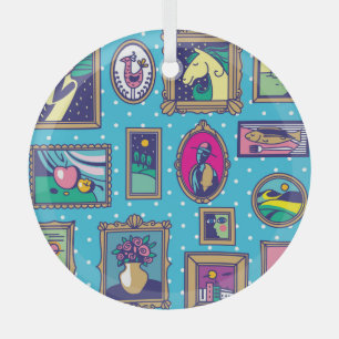 Galerie Wand: Diverse Bildersammlung Ornament Aus Glas