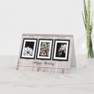 Galeriekarte für Blume (Fotos oder Text anpassen) Karte