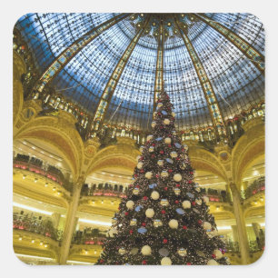 Galeries La Fayette am Weihnachten, Paris, Quadratischer Aufkleber
