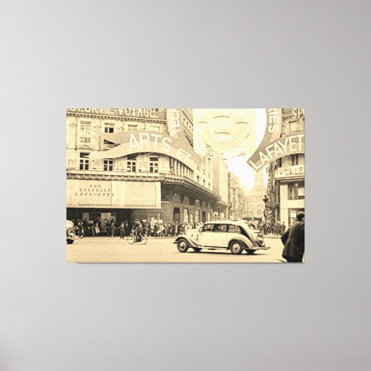 Galeries Lafayette Paris Haussmann 1940 Fotograf Leinwanddruck (Vorderseite)