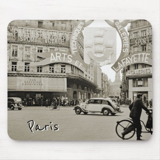 Galeries Lafayette Paris Haussmann 1940 Fotograf Mousepad (Vorne)