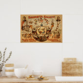 GALETTI Darstellende Affen Act VAUDEVILLE Poster (Küche)