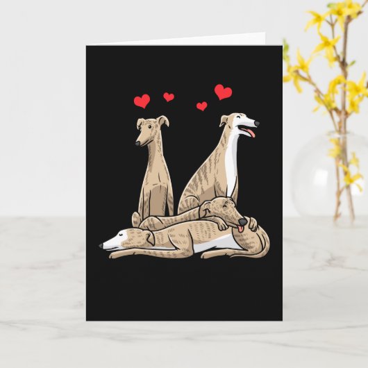 Galgo Español Dog Spanish Sighthound Karte (Gelbe Blume)