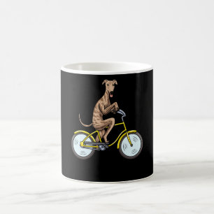 Galgo Espanol Hund mit dem Fahrrad Kaffeetasse