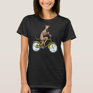 Galgo Espanol Hund mit dem Fahrrad T-Shirt
