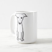 Galgo Español HundeCartoon Kaffeetasse (Vorderseite Links)