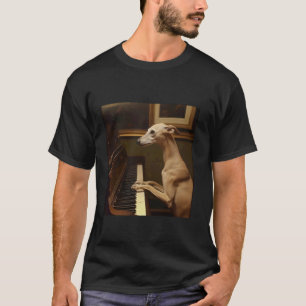 Galgo Klavier Hund T-Shirt