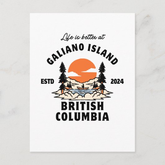 Galiano Island British Columbia Postkarte (Vorderseite)