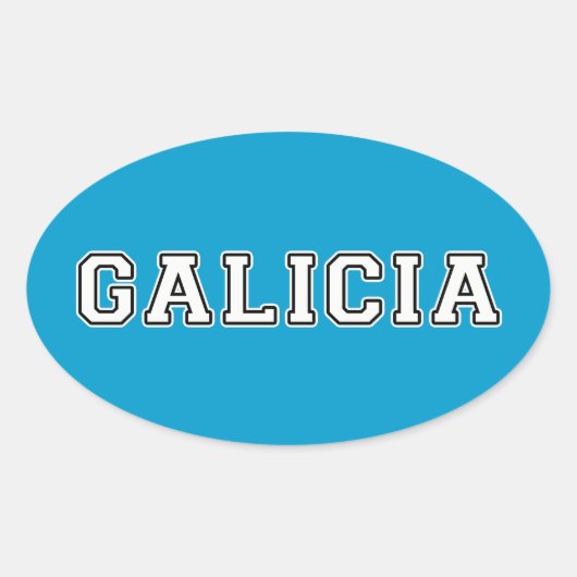 Galicia Ovaler Aufkleber (Vorderseite)