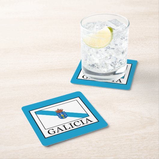 Galicia Rechteckiger Pappuntersetzer (Vor Ort)