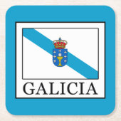Galicia Rechteckiger Pappuntersetzer (Vorderseite)