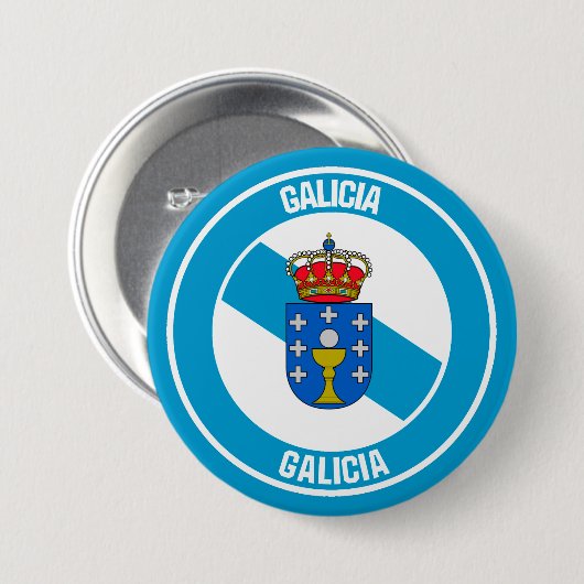 Galicia Round Emblem Button (Vorne & Hinten)