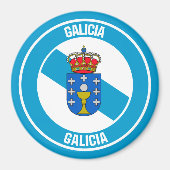 Galicia Round Emblem Magnet (Vorne)